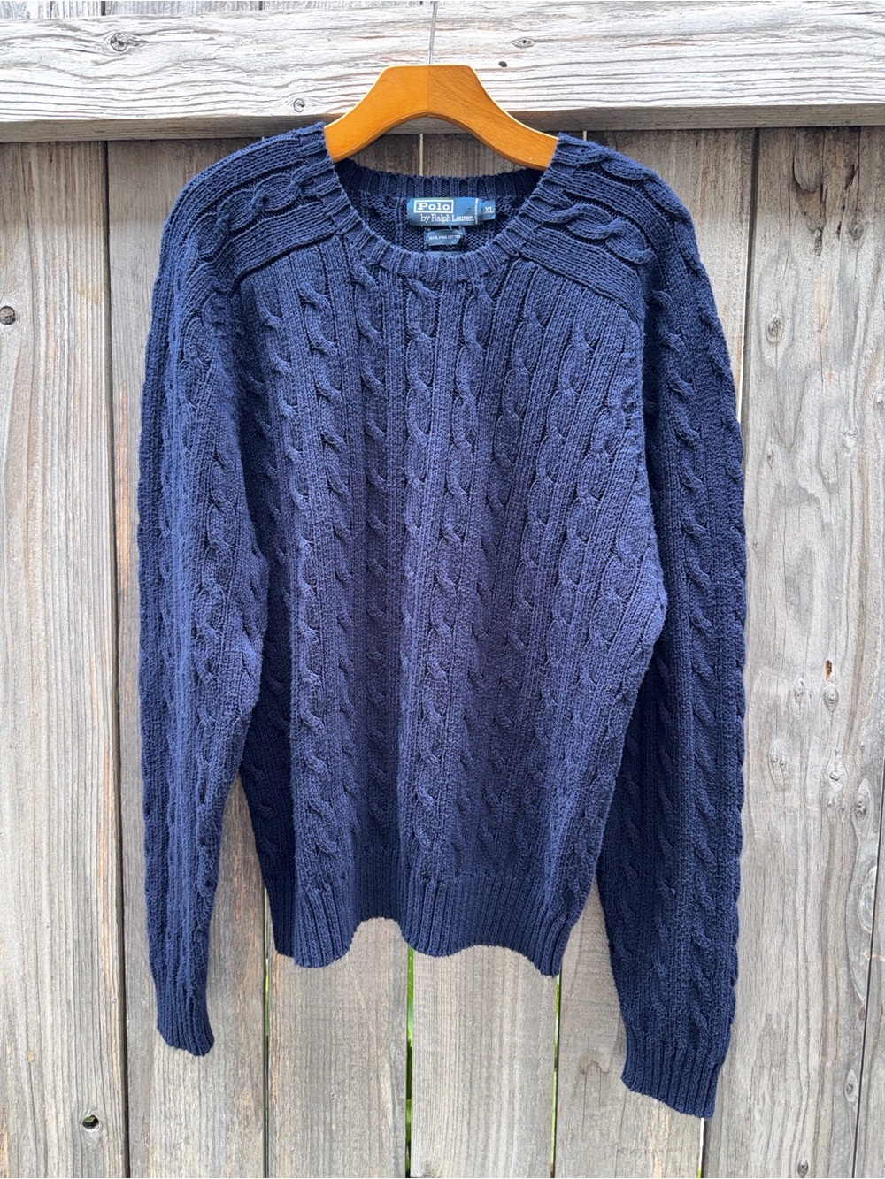 Polo Ralph Lauren cable-knit long-sleeve sweater Size XL